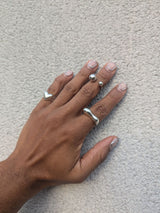 no more accessories silver ring stack 