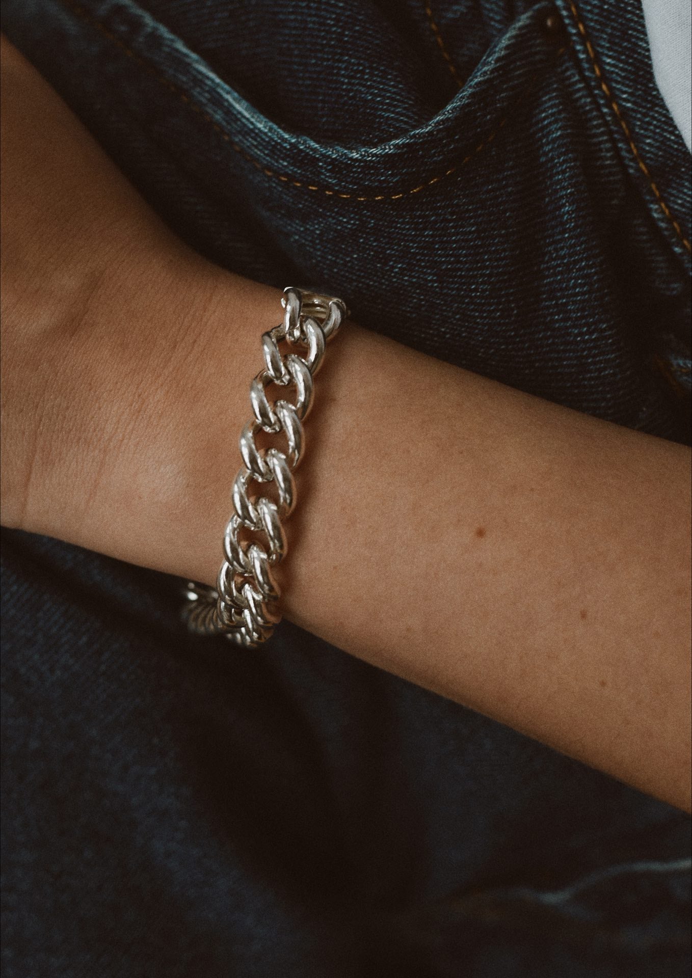 Anchor Chain Bracelet Silver