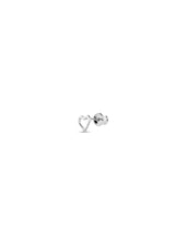 NO MORE accessories Tiny Heartbeat Stud Earrings Silver