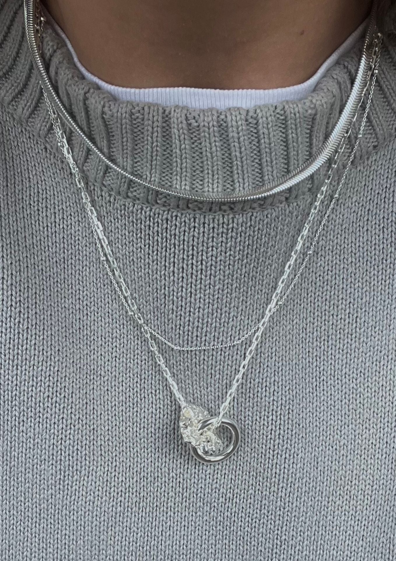 Forever Raw Necklace Silver - NO MORE ACCESSORIES