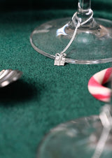 Magic Christmas Wine Glasses Charms Silver (set of 6)