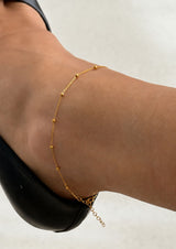 NO MORE accessories Mini Bubble Anklet in gold plated sterling silver