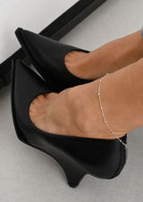 no more accessories mini bubble anklet in silver 