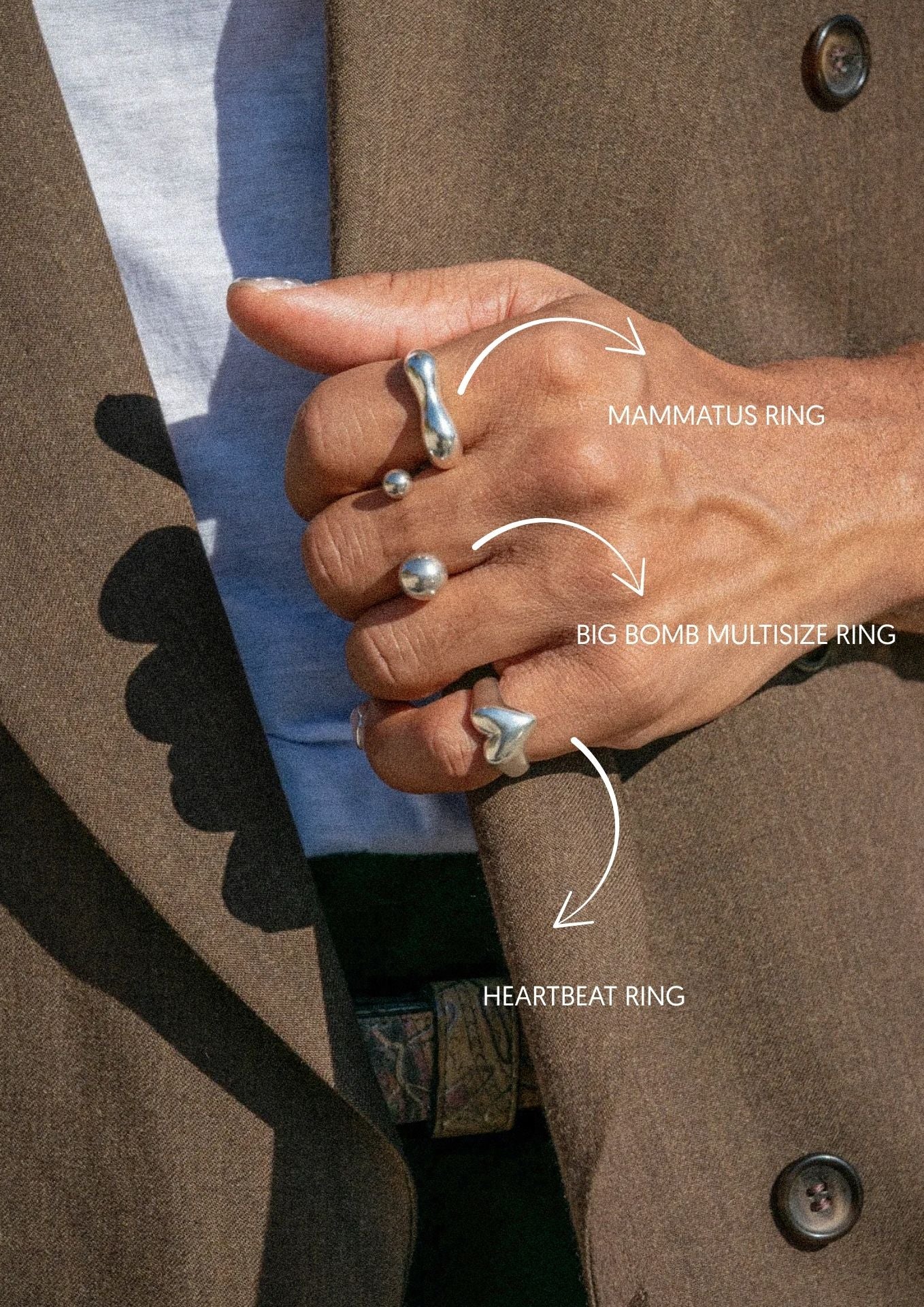 no more accessories big bomb multisize, heartbeat and mammatus ring stack