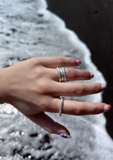no more accessories bold drop rings in silver