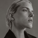 no more accessories chunnel earrings in silver