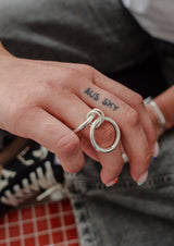 Double Ring Silver