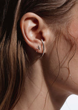 no more accessories - iconic silver stack - Egle Stack - radius and el dorado huggie earrings in silver