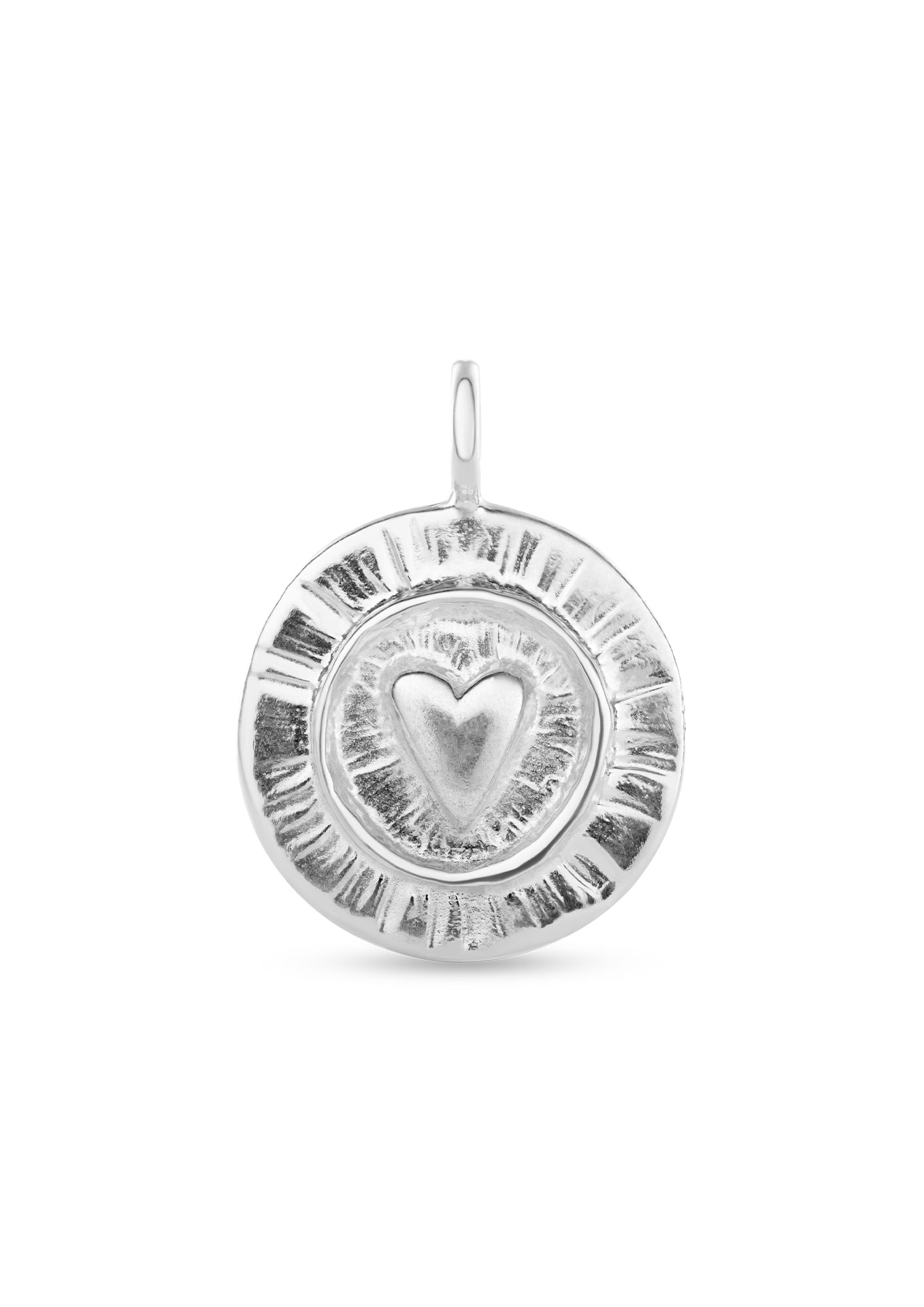 no more accessories heartbeat amulet pendant in sterling silver