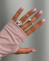 no more accessories silver ring stack