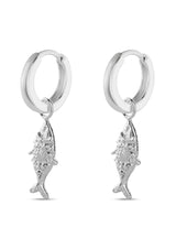 NO MORE ACCESSORIES Sea Bass Midi Hoops Silver