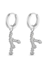 NO MORE ACCESSORIES Sea Coral Midi Hoops Silver 