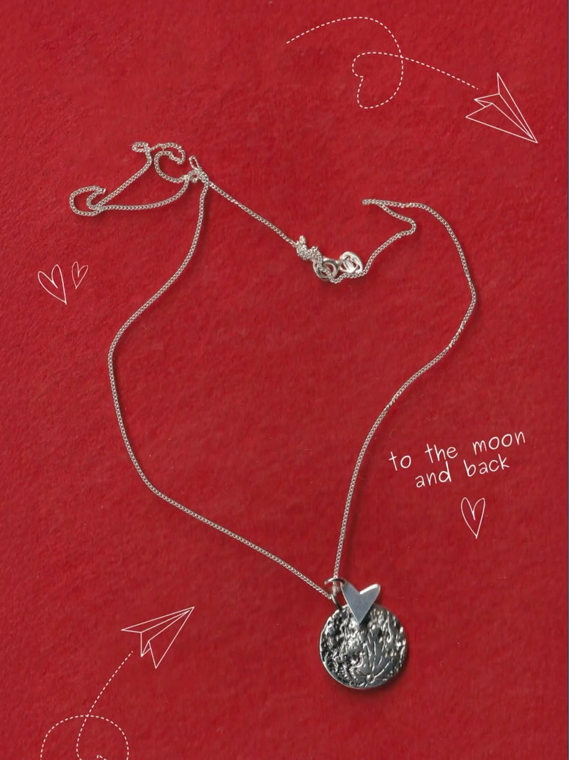 no more accessories to the moon and back silver necklace