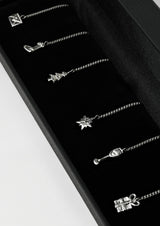 NO MORE accessories Magic Christmas Wine Glasses Charms Silver (set of 6)