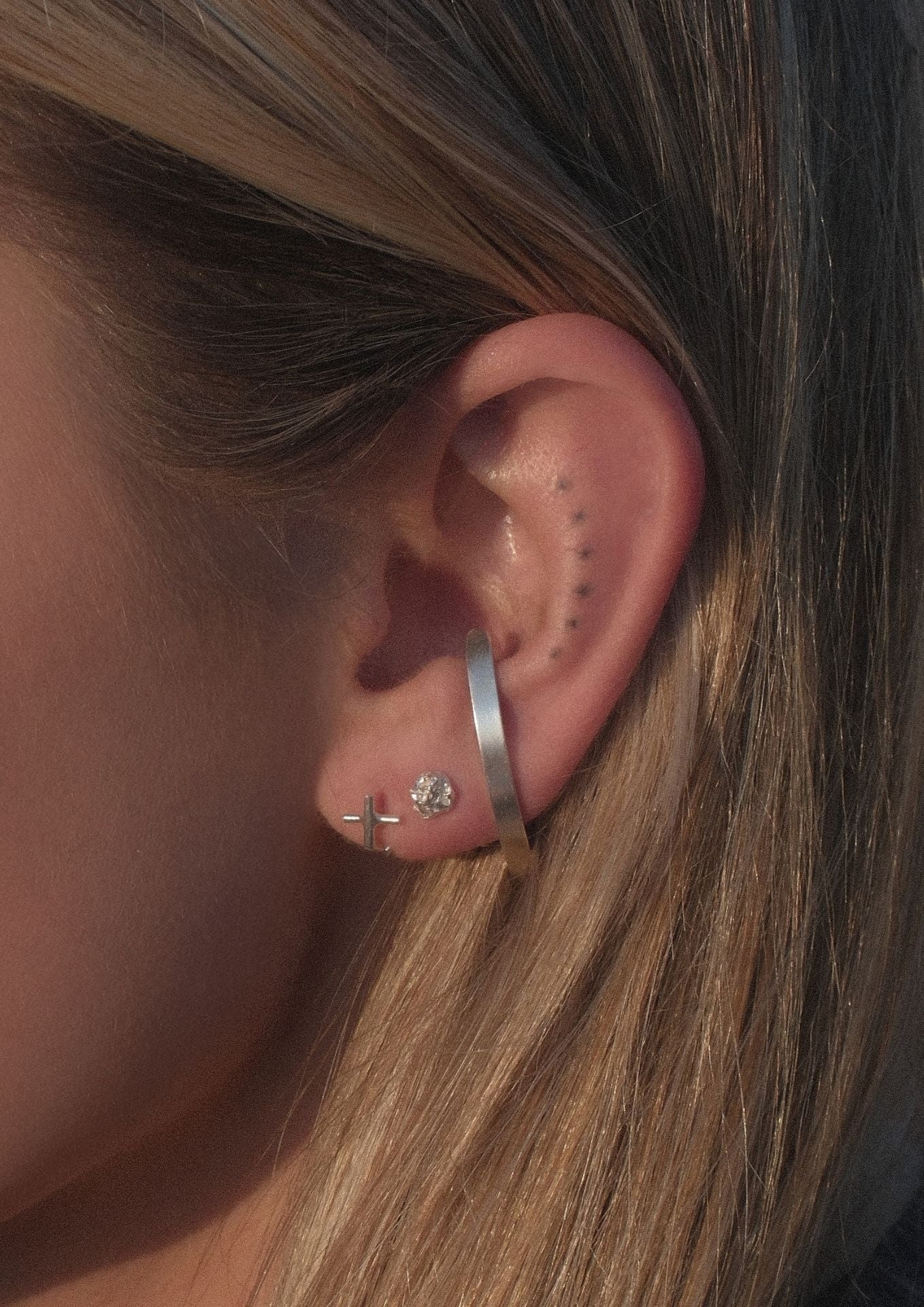 no more accessories 925 silver earring stack with Steezy Earrings Silver.jpg