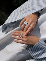 NO MORE accessories Sea Star Ring, Sea Star Open ring & sea snail open ring silver 