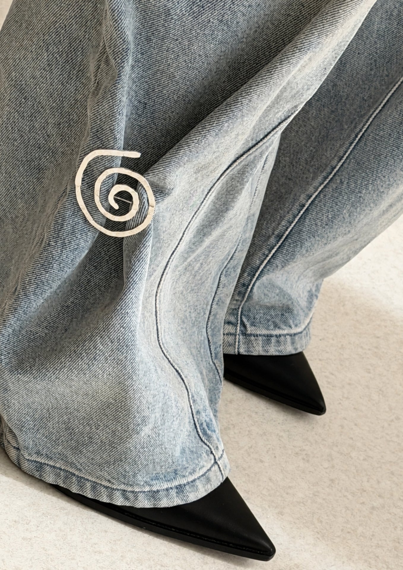 NO MORE ACCESSORIES The Vortex Brooch Silver