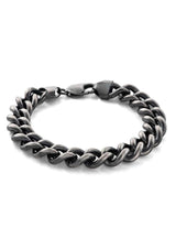 NO MORE accessories Anchor Chain Bracelet in Oxidized Silver for men