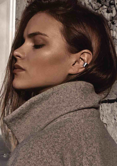 NO MORE accessories Bold Flat Ear Cuff in sterling silver