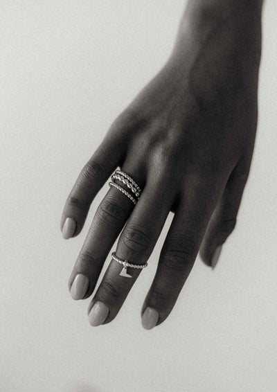 NO MORE accessories Bold Champagne Rings Combo in sterling silver