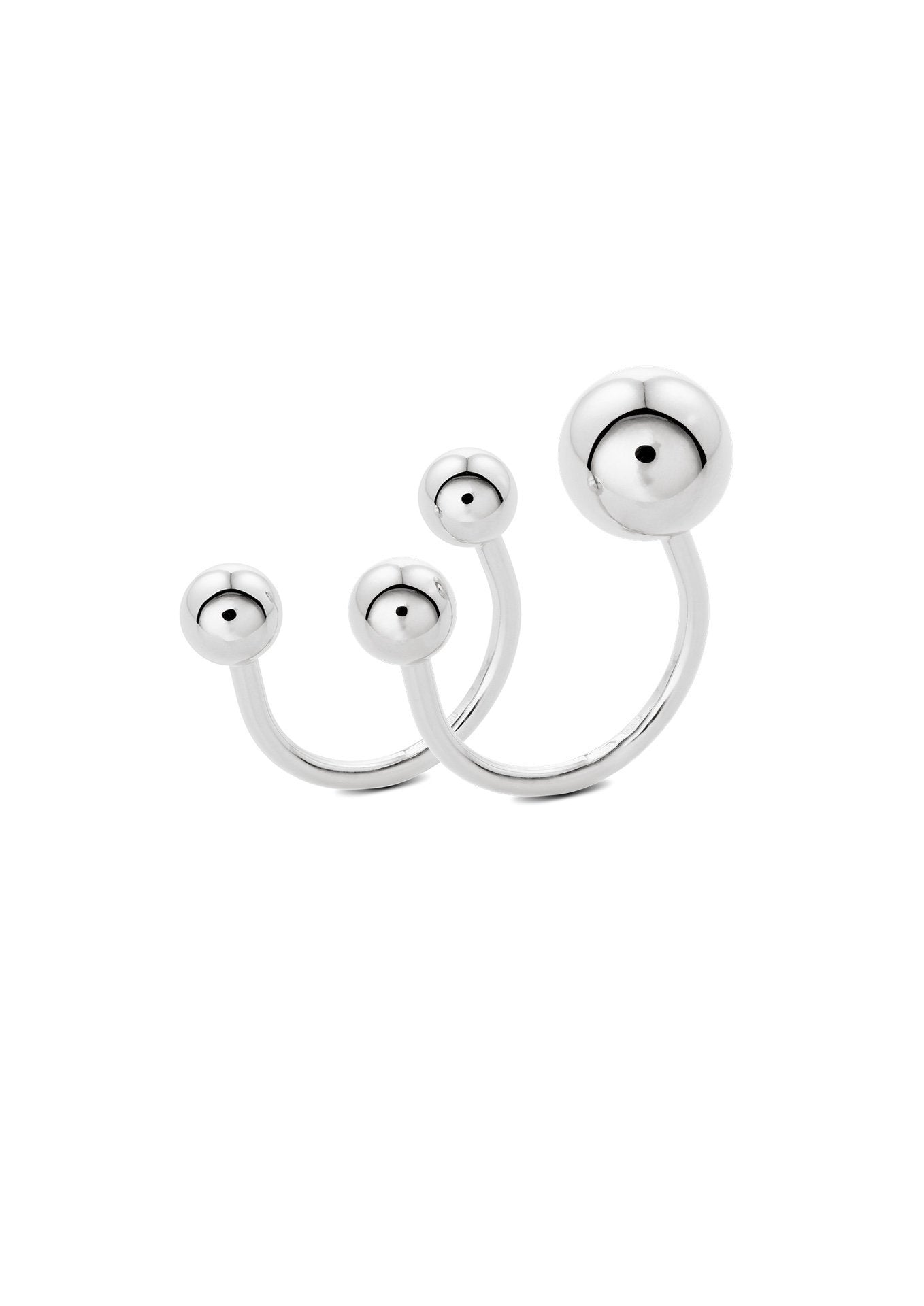 NO MORE accessories Bomb Rings duo in Sterling Silver
