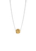 NO MORE accessories Bubble Necklace in sterling silver with gold plated pendant