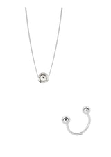 NO MORE accessories Bubble Necklace and Mini Bomb Multisize Ring in Sterling Silver