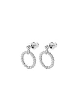NO MORE accessories Champagne Circle Earrings in sterling silver