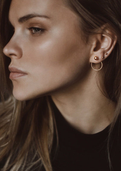 NO MORE accessories Chord Earrings Sterling Silver Gold plated
