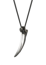 NO MORE accessories men's Claw Necklace in oxidized silver