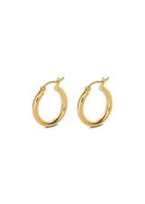 NO MORE accessories Dizzy Hoops Gold in sterling silver.