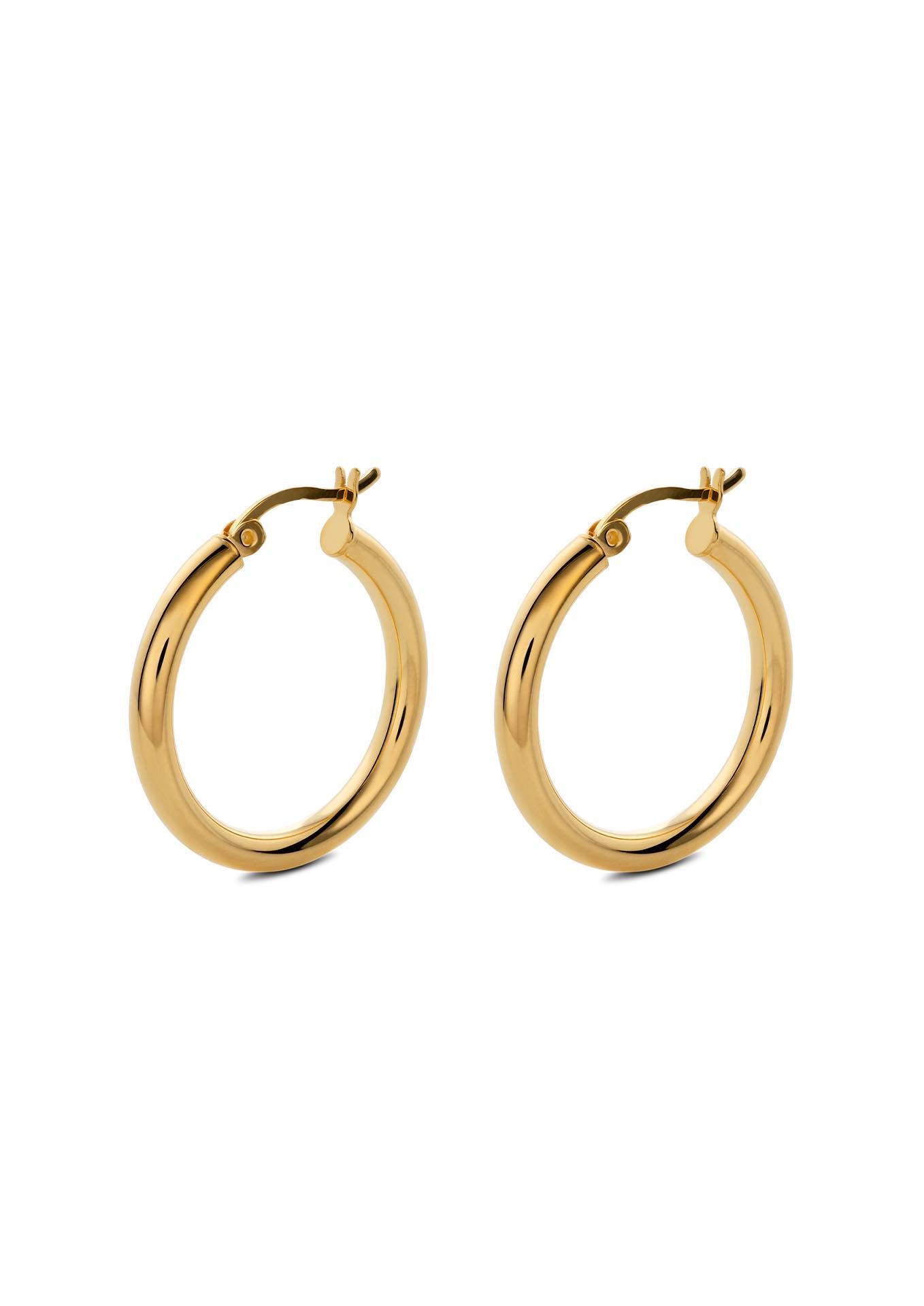 NO MORE accessories Django Hoops Gold in sterling silver.