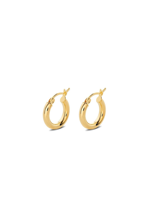 NO MORE accessories Ella Hoops Gold in sterling silver.