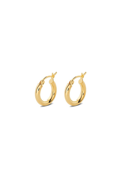 NO MORE accessories Ella Hoops Gold in sterling silver.