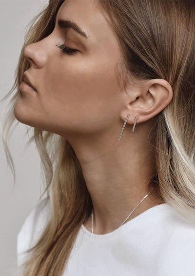 NO MORE accessories French Couple Earrings in Sterling Silver 
