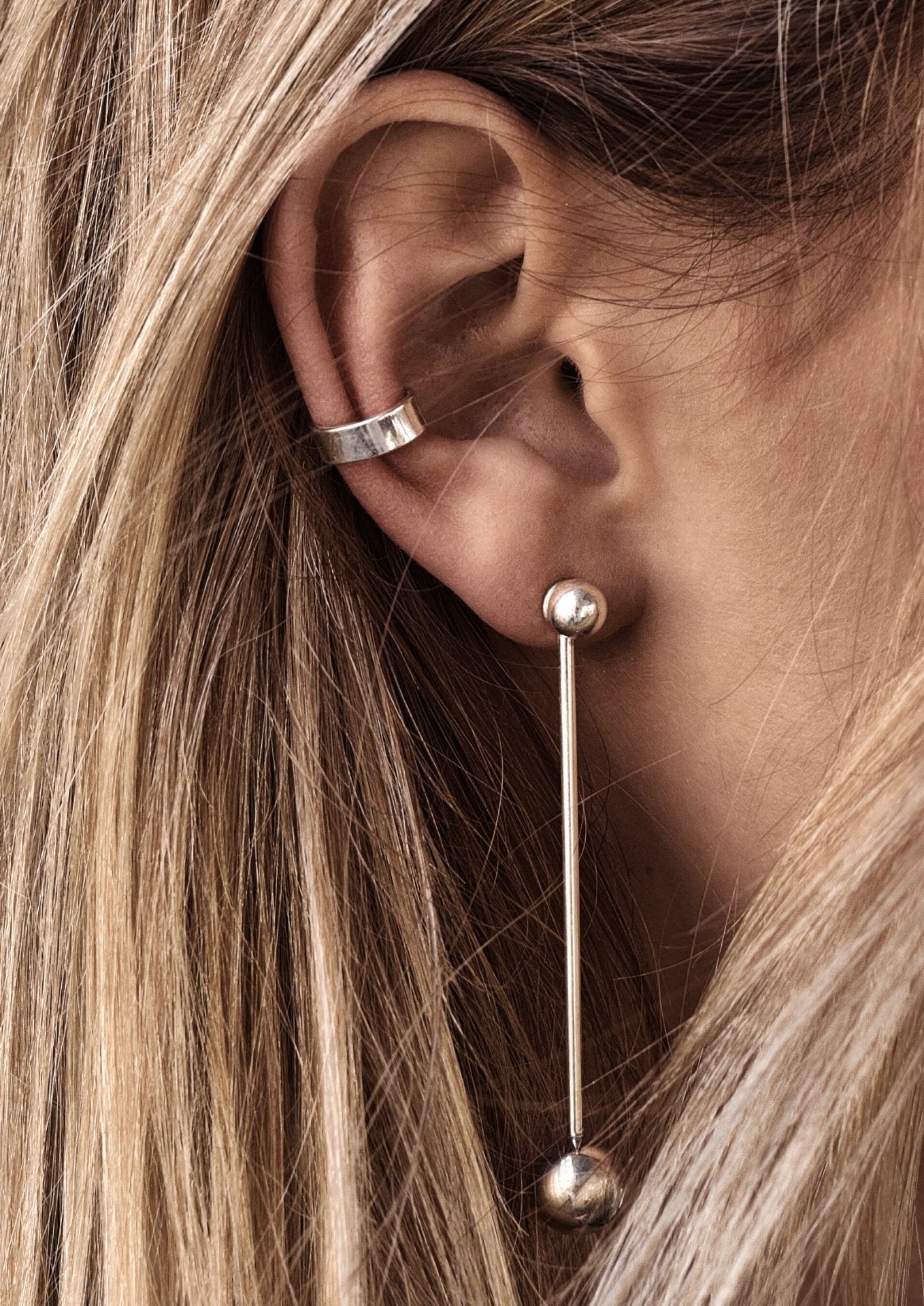 NO MORE accessories Flat Ear Cuff in sterling silver