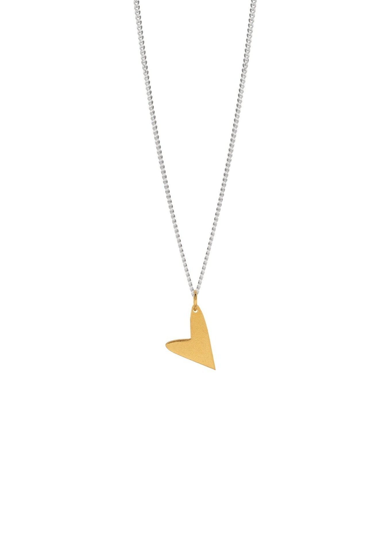 NO MORE accessories Love Necklace in sterling silver with gold plated sterling silver pendant