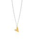 NO MORE accessories Love Necklace in sterling silver with gold plated sterling silver pendant
