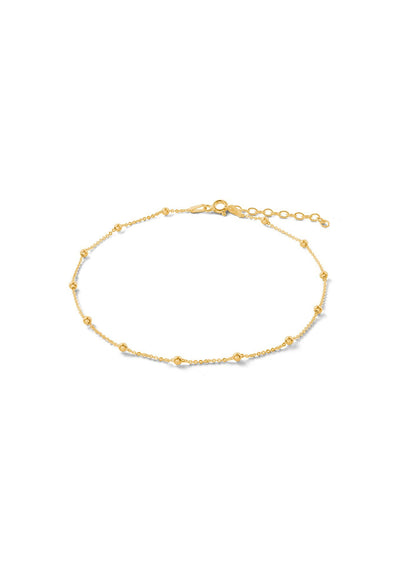 NO MORE accessories Mini Bubble Anklet in gold plated sterling silver