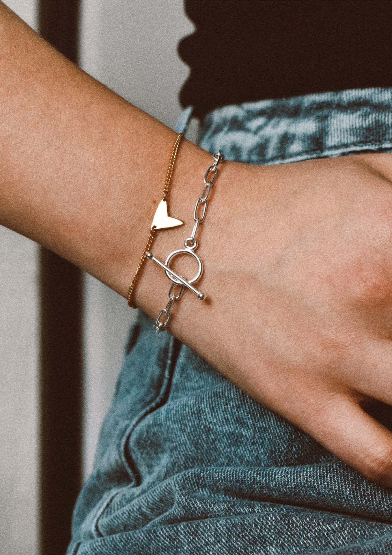 NO MORE accessories Paper Clip Bracelet in sterling silver