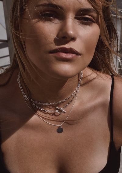 NO MORE accessories Paper Clip Choker in sterling silver