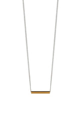 NO MORE accessories Pipe Necklace in sterling silver with gold plated sterling silver pendant