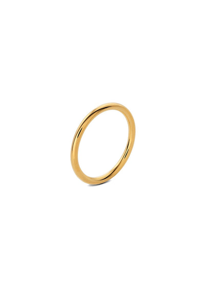 NO MORE accessories Plain Ring gold plated silver