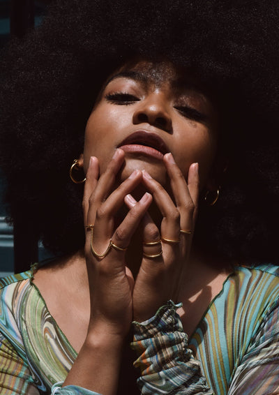 NO MORE accessories Django Hoops Gold in sterling silver.