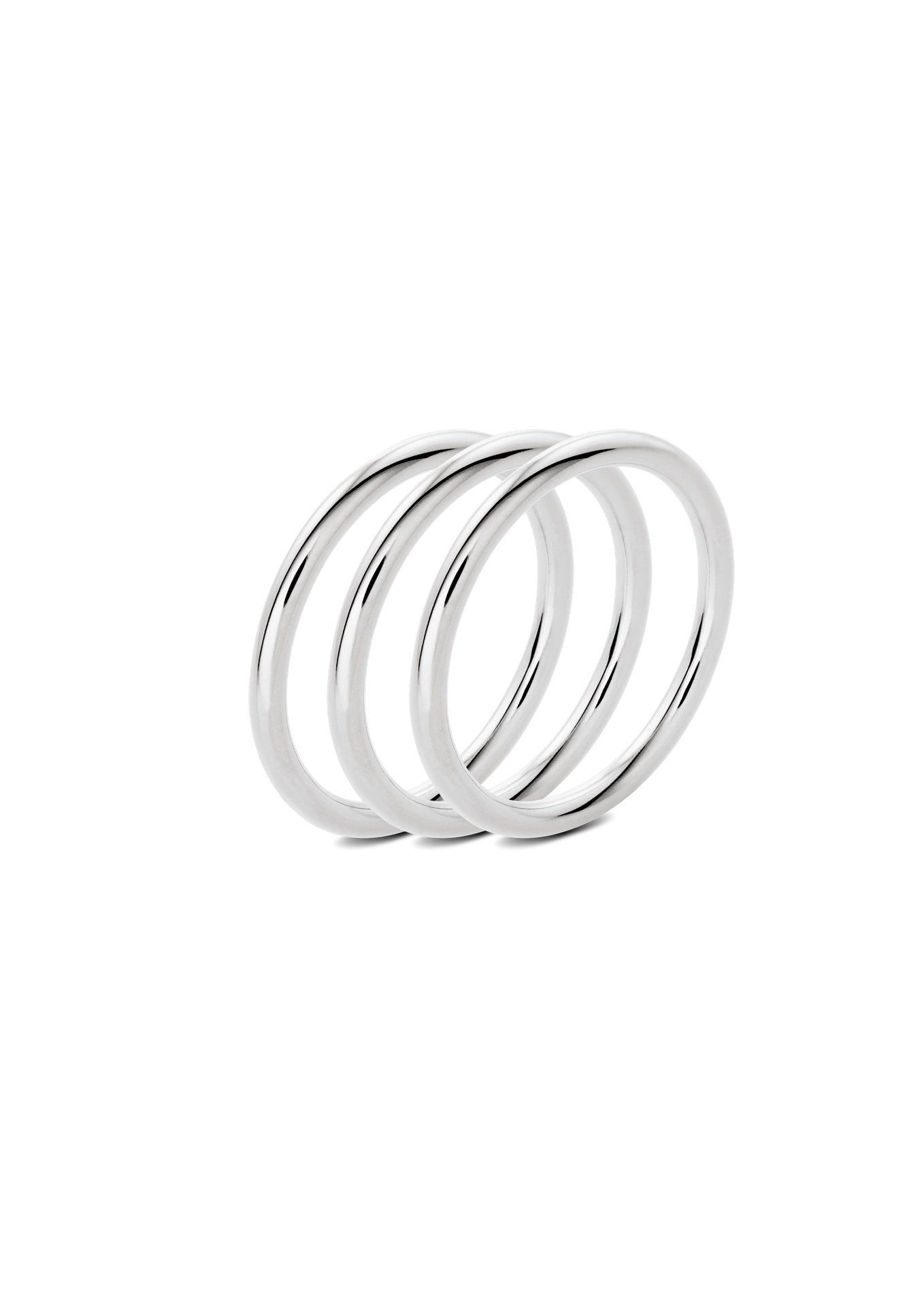 NO MORE accessories Plain Rings Stack in Sterling Silver