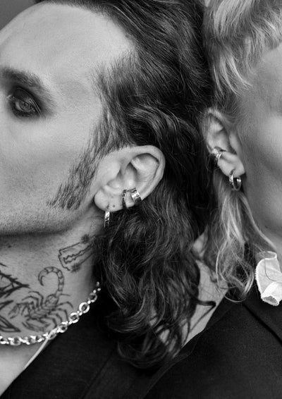 Rugged Flat Ear Cuff Oxidized Silver - NO MORE ACCESSORIES