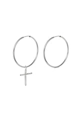 NO MORE accessories Saint Hoops in sterling silver