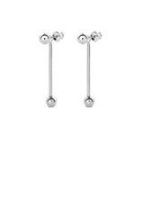 NO MORE accessories Short Bomb Swinger Earrings in sterling silver