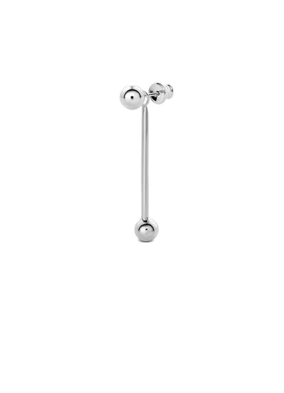 NO MORE accessories Short Bomb Swinger Earrings in sterling silver  Edit alt text