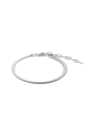 NO MORE accessories Snake Anklet in sterling silver